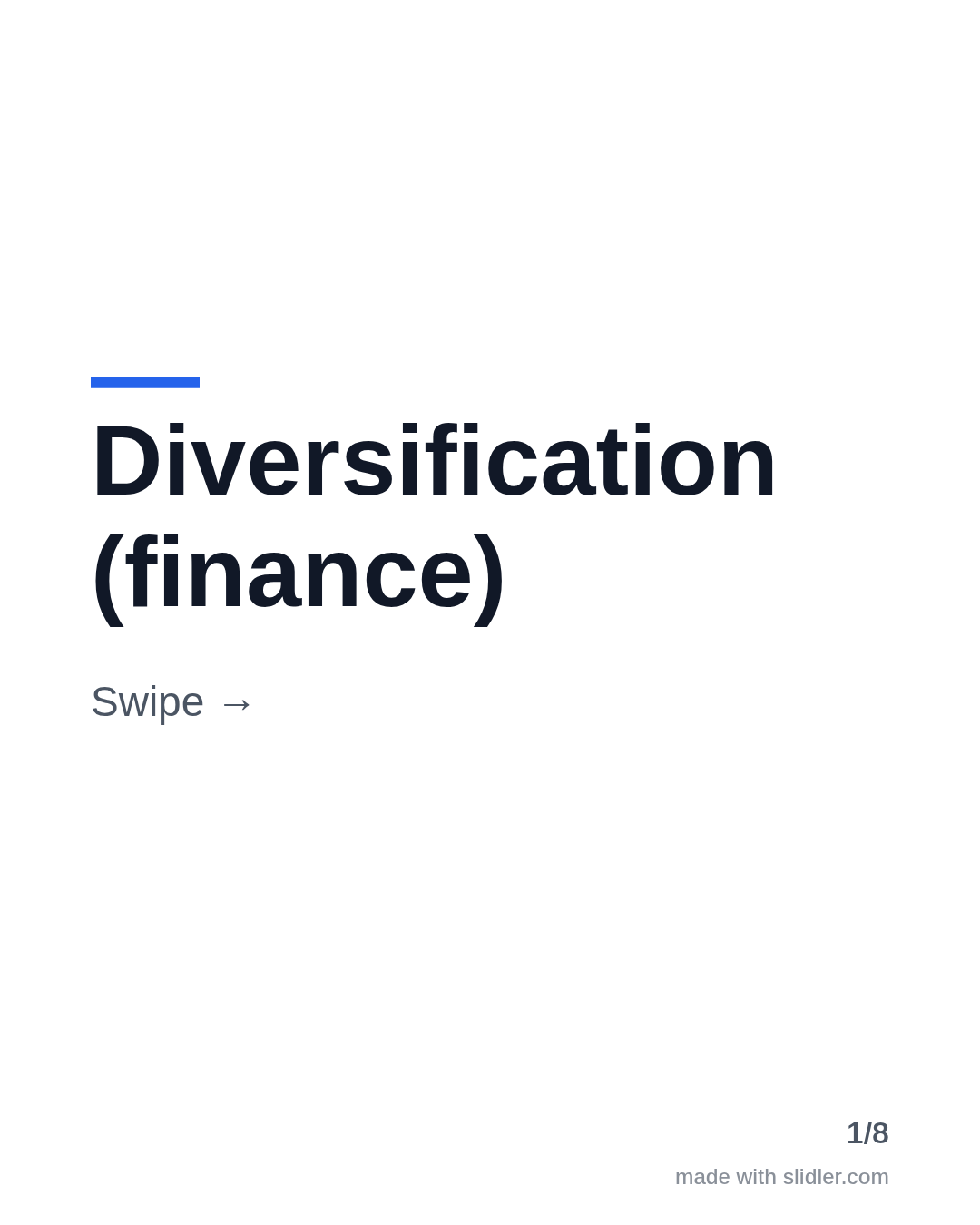Diversification (finance) Swipe →