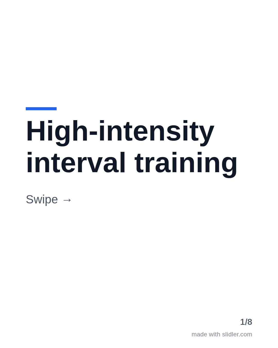 High-intensity interval training Swipe →