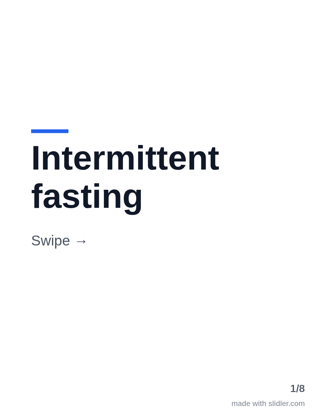 Intermittent fasting Swipe →