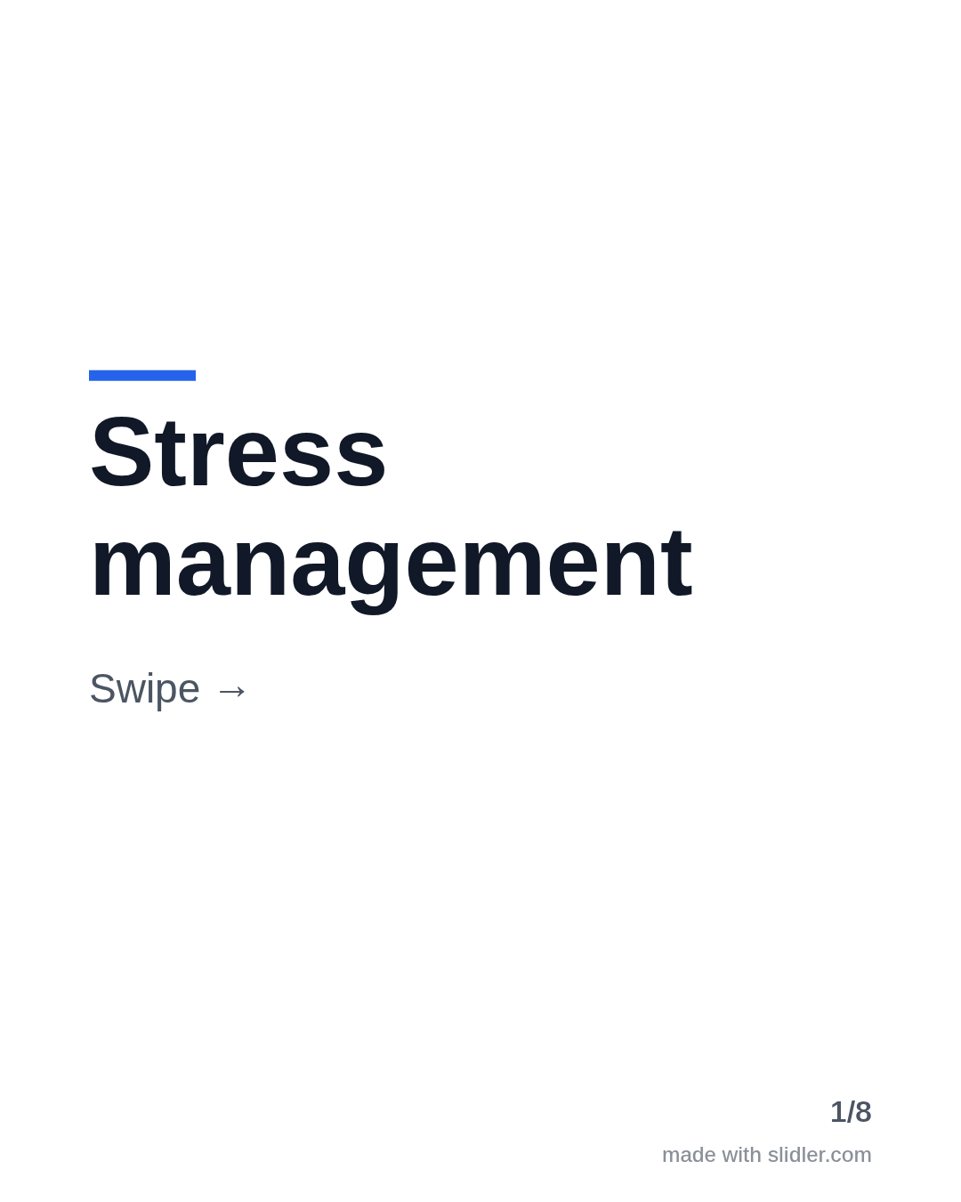Stress management Swipe →