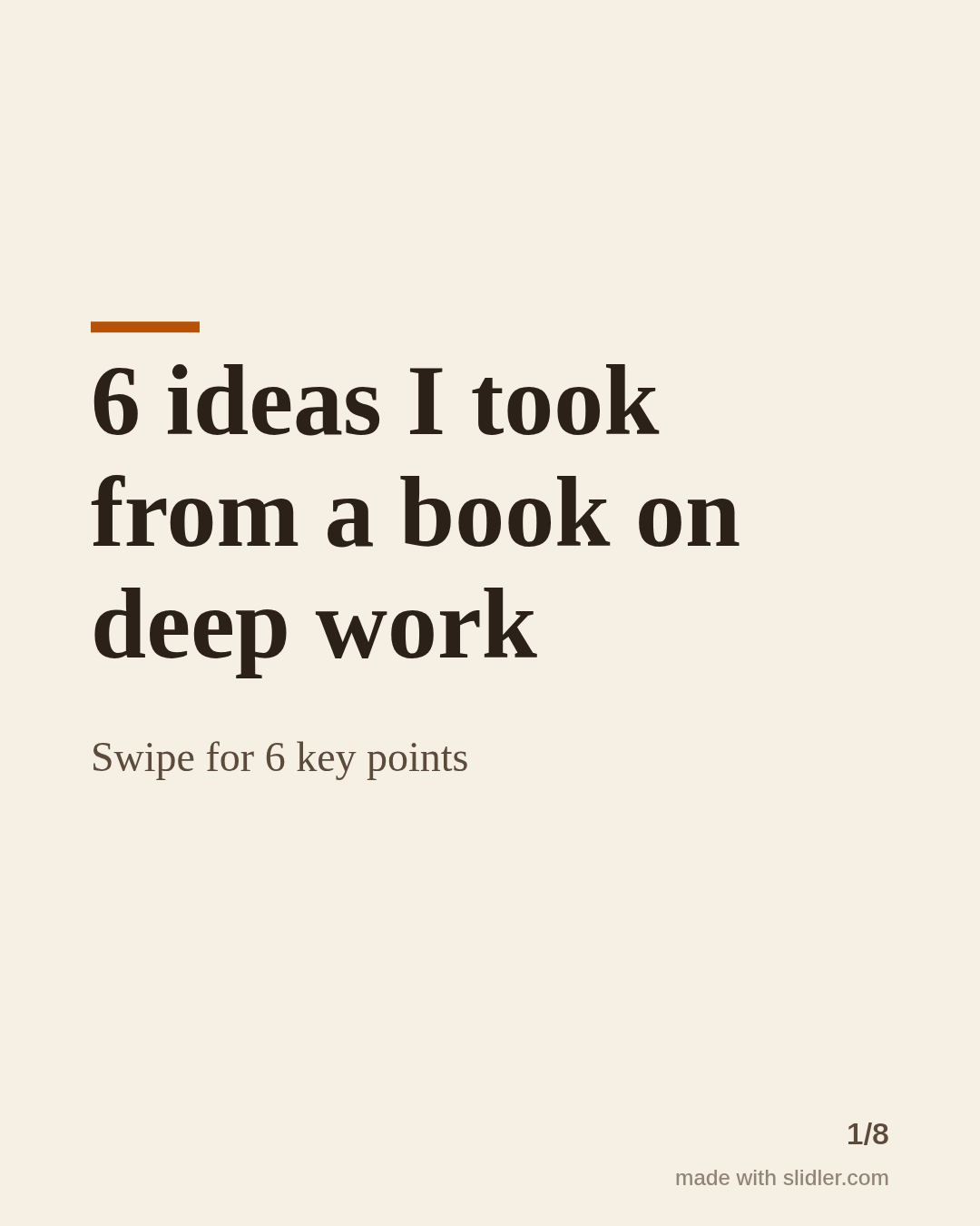 Book summary LinkedIn carousel template