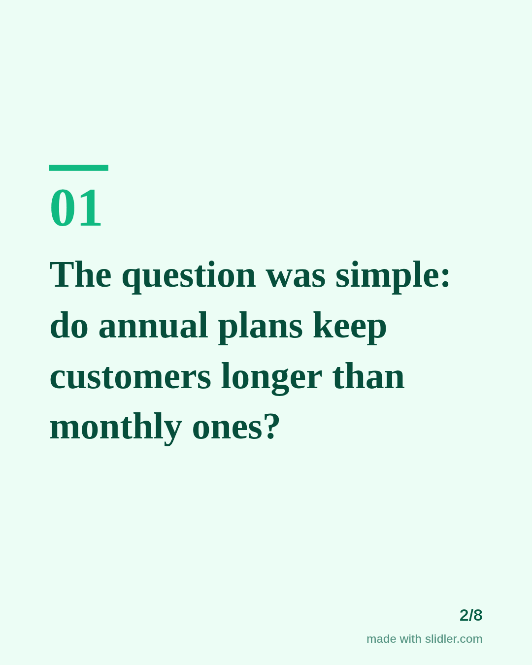 The question was simple: do annual plans keep customers longer than monthly ones?