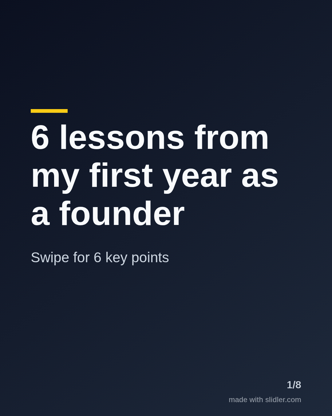 LinkedIn carousel template for founders