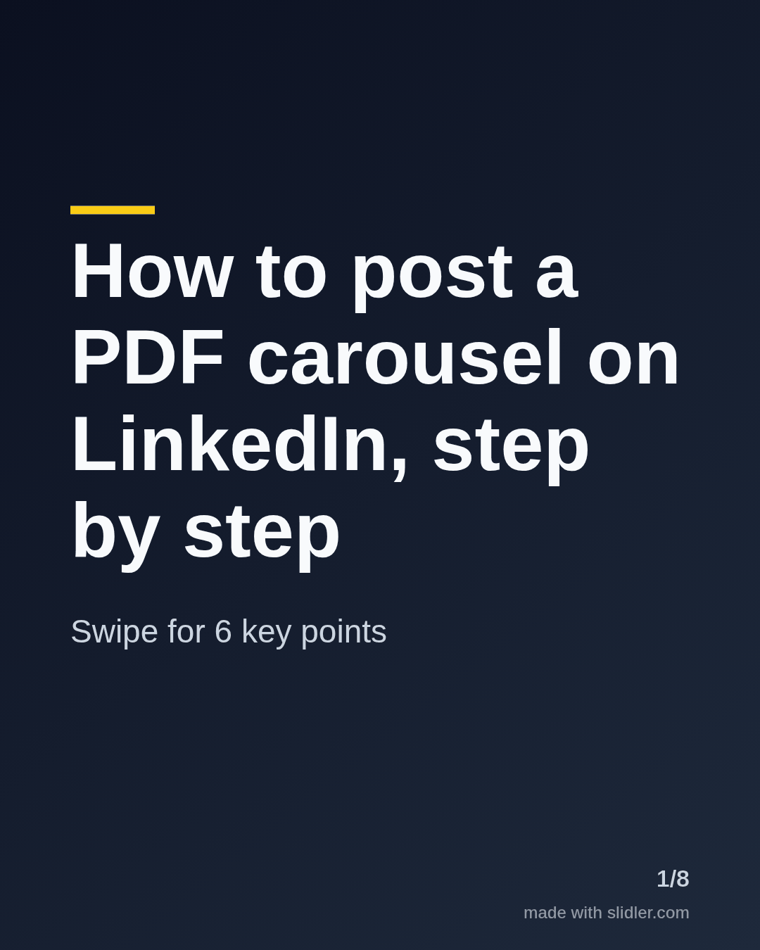 How-to guide LinkedIn carousel template