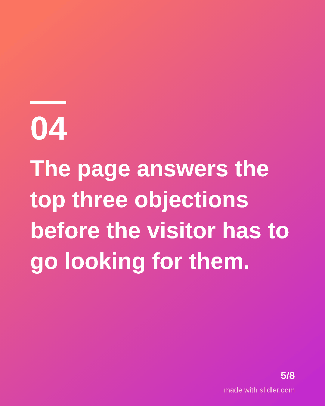 The page answers the top three objections before the visitor has to go looking for them.