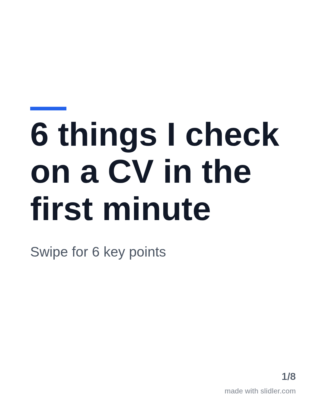 LinkedIn carousel template for recruiters