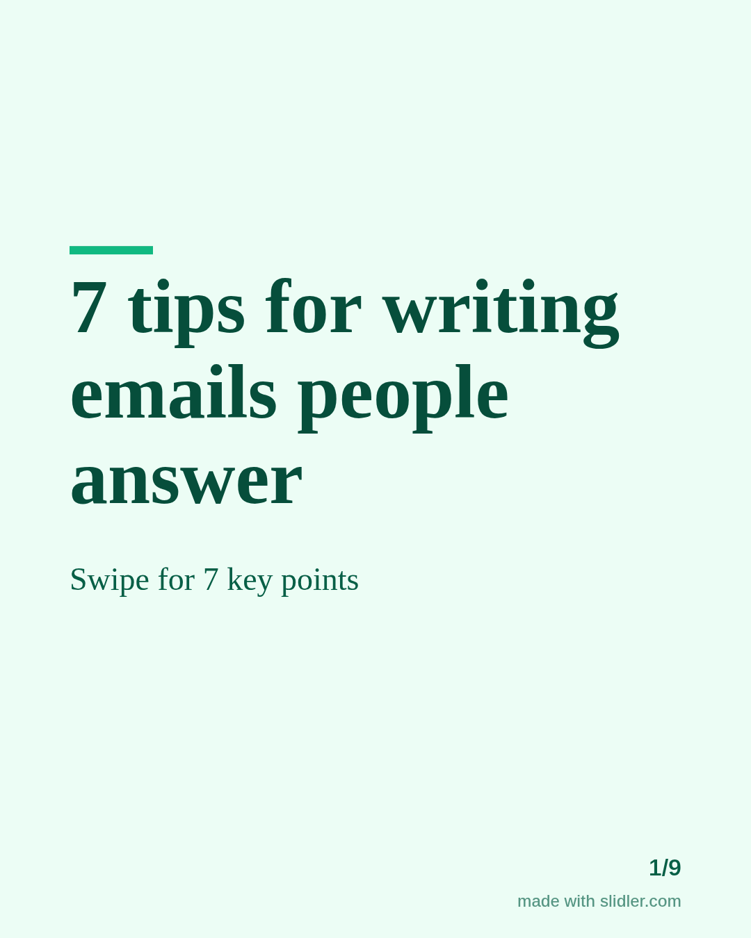 7 tips for writing emails people answer Swipe for 7 key points