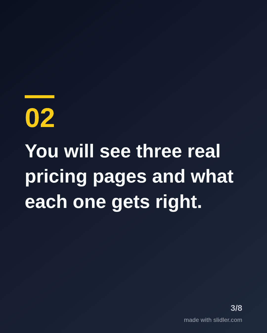 You will see three real pricing pages and what each one gets right.